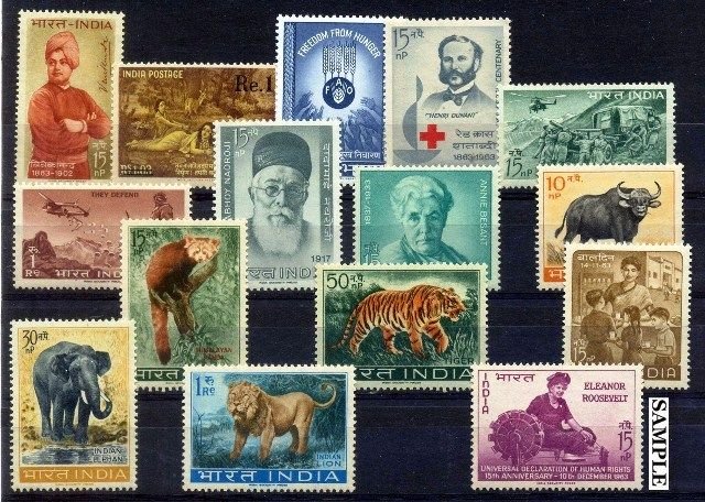 INDIA YEAR UNIT 1963 - 15 Stamps