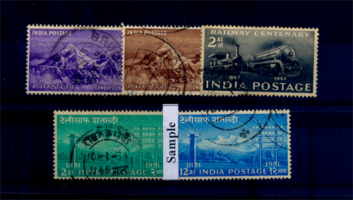 INDIA YEAR UNIT 1953-5 Used Stamps