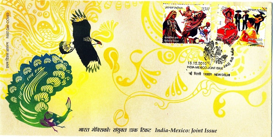 India 2010, India Mexico Joint Issue FDC Set of 2 15-12-2010