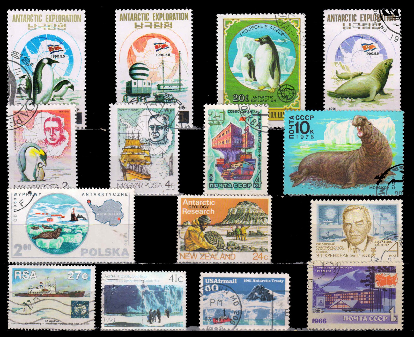 Antarctica - 15 Different Stamps