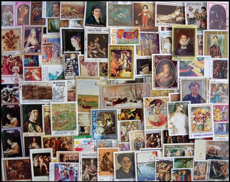Paintings 500 Different Stamps