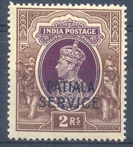 1944, S.G.No 083, King George VI, 2 Rs Purple & Brown, Cat . � 20-