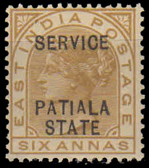 PATIALA CONVENTION STATE 1900-6 As Queen Victoria-1 Value-MNH-Stamp of India overprint, Bistre Brown-S.G. 015