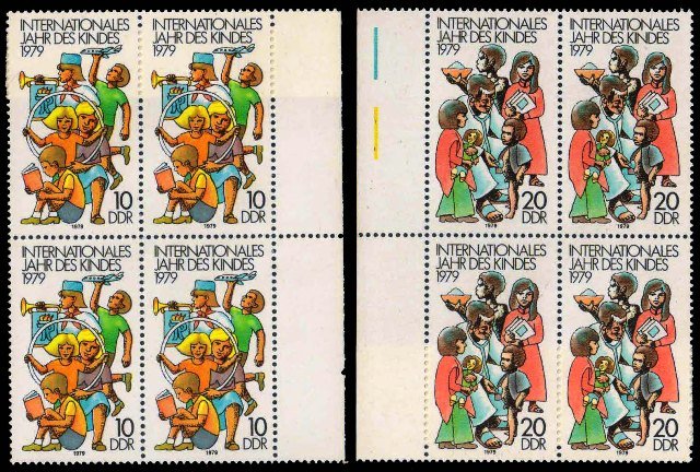 GERMANY EAST 1979-Inter Year of the Child-Set of 2 Blocks-MNH-S.G. E 2132-E 2133