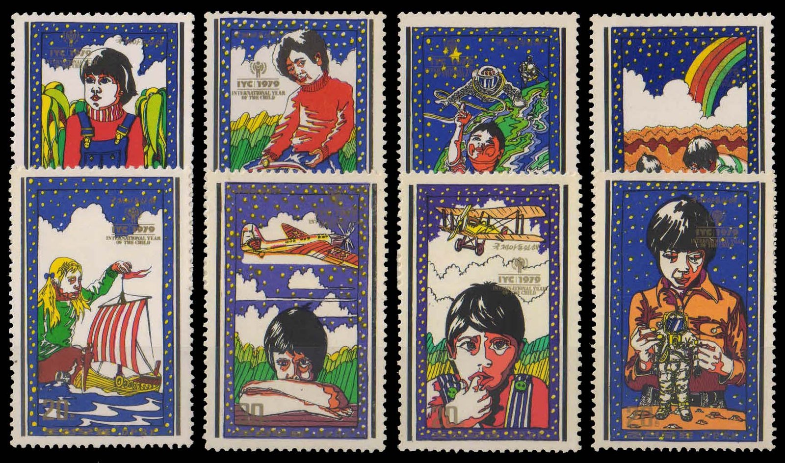 KOREA NORTH 1979-Inter Year of the Child-Set of 8-MNH-Cat £ 18-S.G. N 1907-N1914