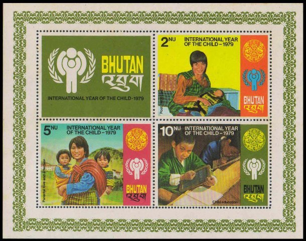 BHUTAN 1979-Inter Year of the Child-MS-MNH-S.G. MS 414