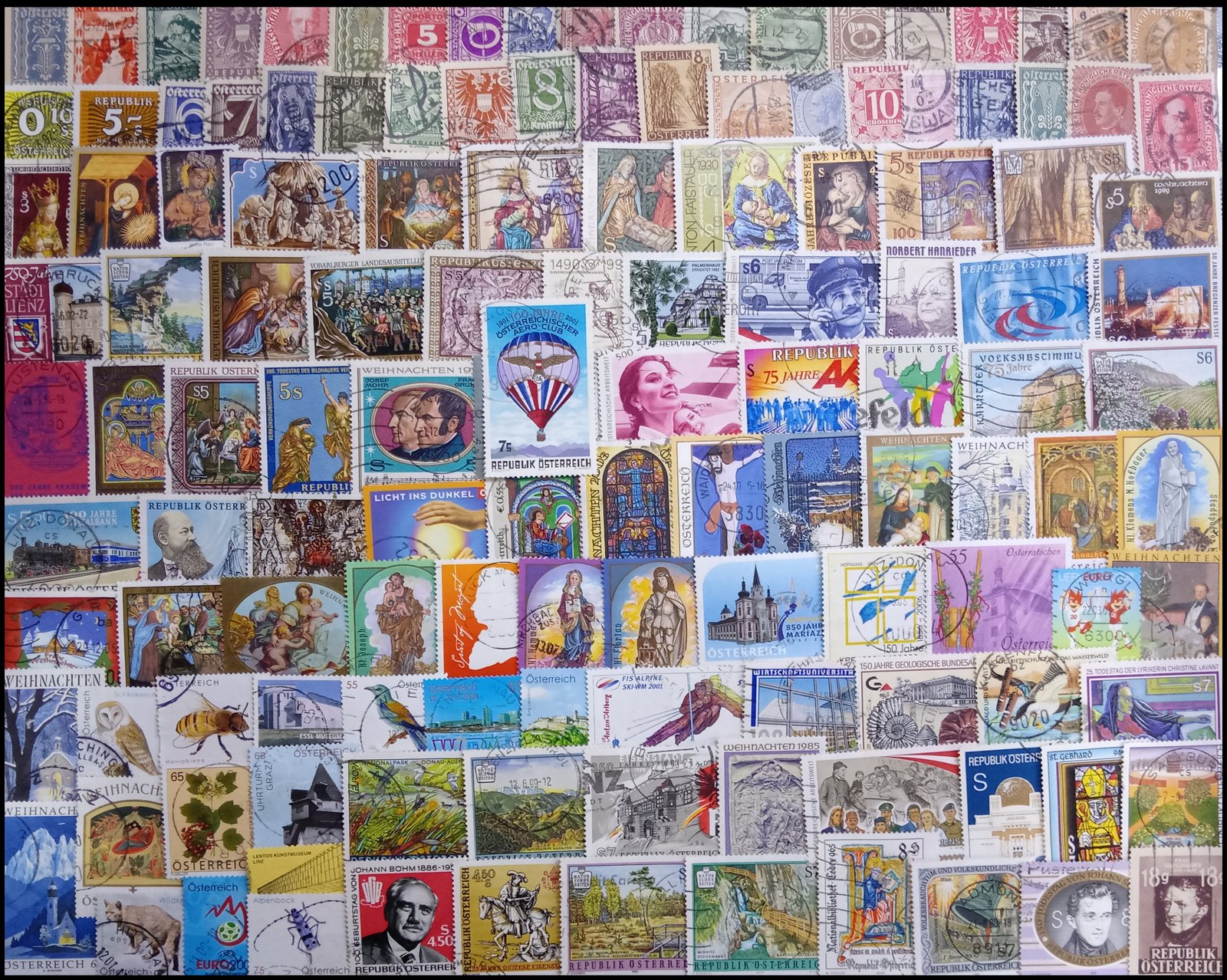 AUSTRIA - 500 Different Large and Small, Used Stamps, Old & New Thematic Stamps-Europe