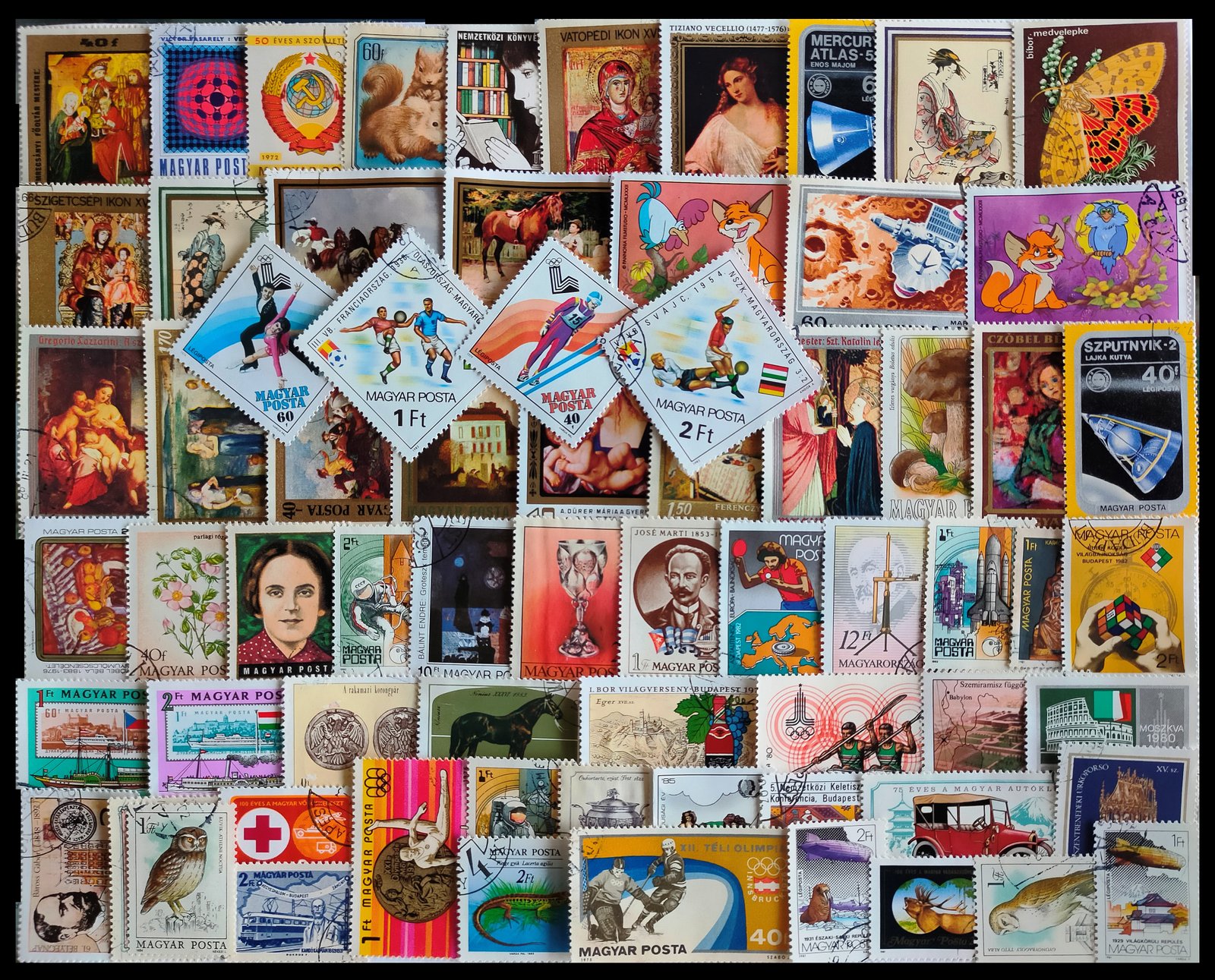 HUNGARY - 300 Different, Large Stamps