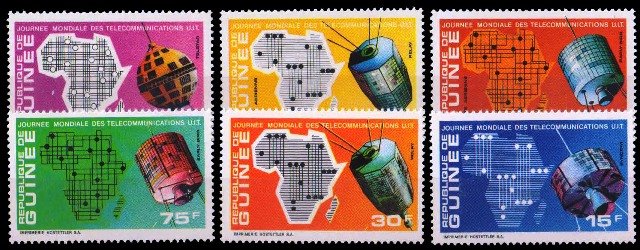 GUINEA 1972-World Telecommunication Day-Set of 6-MNH-S.G. 780-785