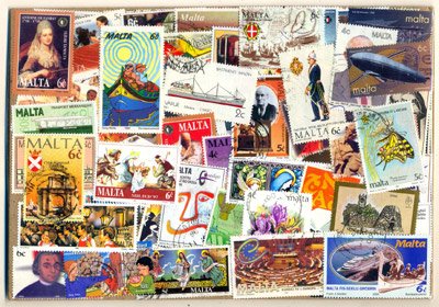 MALTA 100 Different Large & Small Stamps