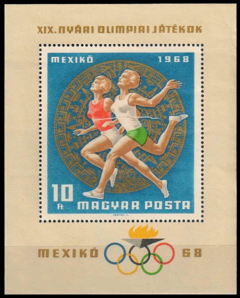 Hungary 1968, Olympic Games, Mexico, Beasting the Tape, S.G. 2382, Mint Sheet