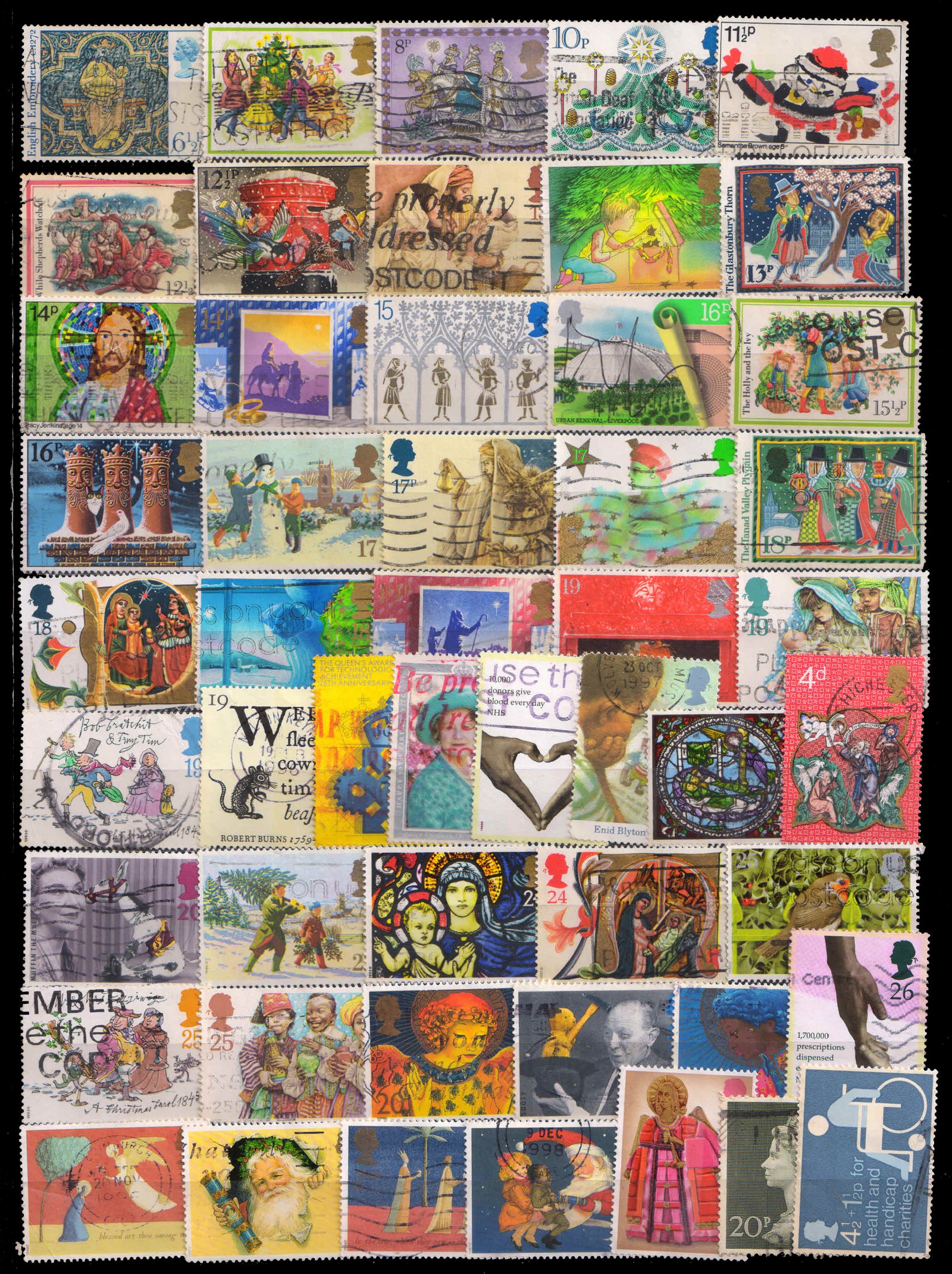 GREAT BRITAIN 50 Different Large Stamps