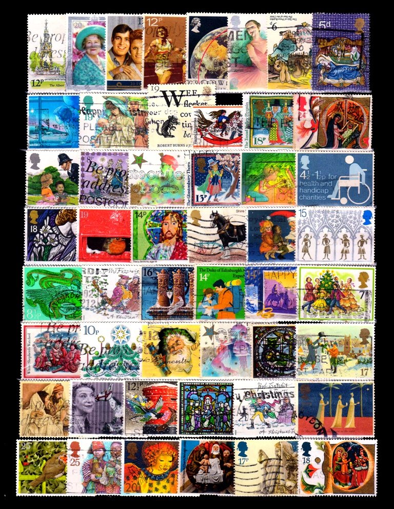 GREAT BRITAIN - 50 Different Large Stamps