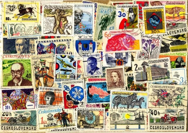 CZECHOSLOVAKIA 100 Different, Large Stamps