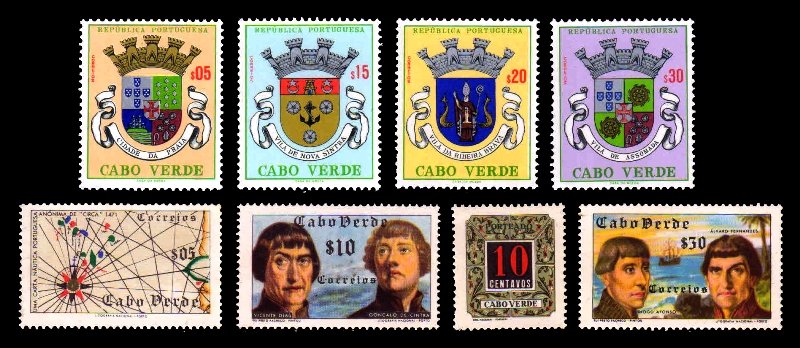 CAPE VERDE ISLAND - 8 Different Mint and Old Stamps