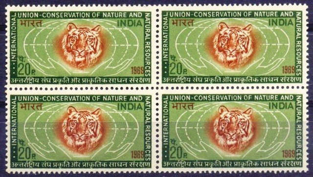 24-11-1969, Conservation of Nature, 20 P.-S.G. 603, Block of 4, MNH