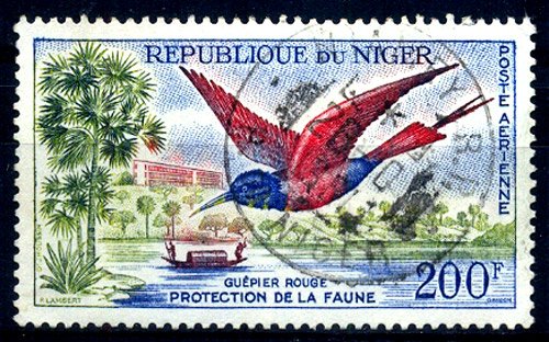 Niger 1959, Bird, Boat, River, S.G.No 113, 1 Value, Used, Cat £ 17 