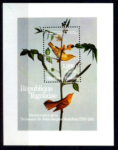 Togo 1981, Birds Miniature Sheet, Red Bishop, MS 1535, mnh 