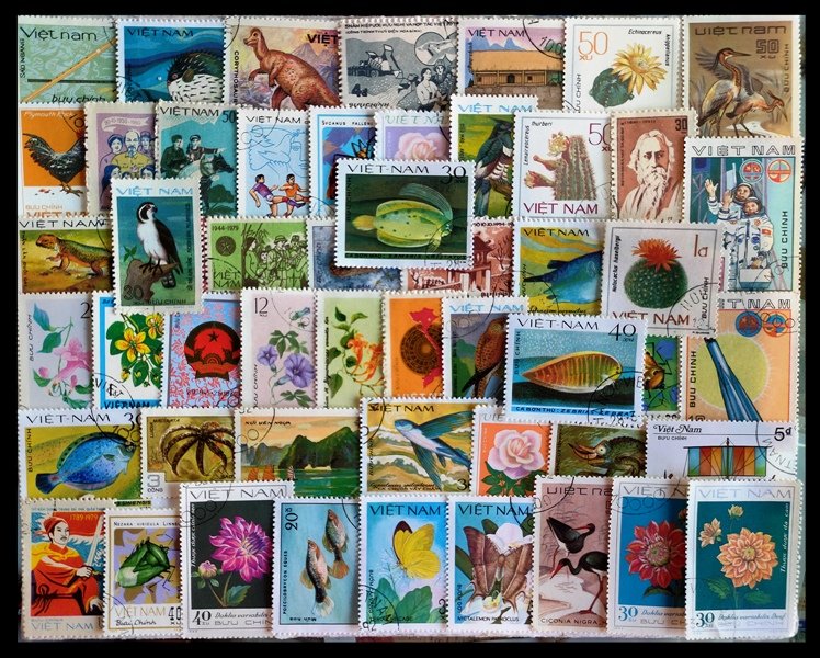 VIETNAM - 100 Different Large Stamps