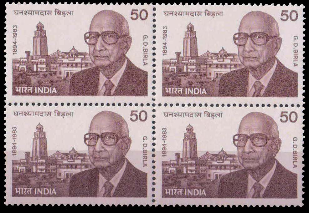INDIA 11-6-1984, Ghan Shyam Das Birla, 50 P.. S.G. 1126