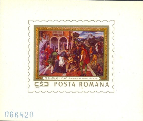 Romania 1969, Paintings inf the National Gallary, Bucharest S.G. 3664, Imperf S/Sheet