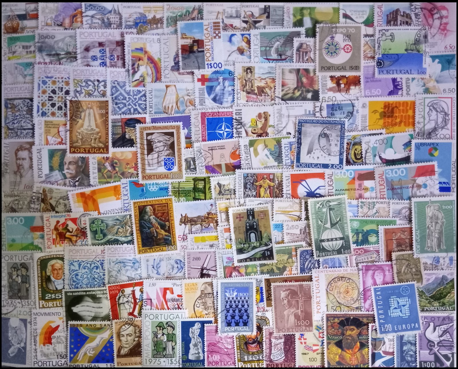 Portugal 100 Different Small & Large Stamps