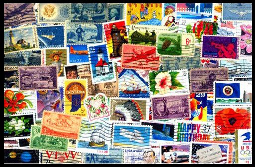 UNITED STATES OF AMERICA-1250 All Different Stamps, Small & Large