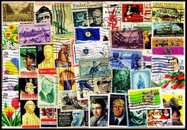 UNITED STATES OF AMERICA-1300 All Different Stamps, Small & Large