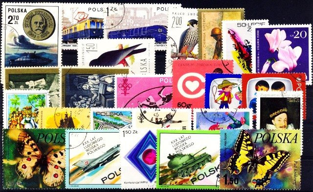 POLAND 25 Different Large Stamps