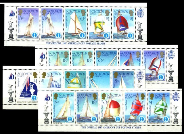 Solomon Islands 20 Different Stamps On Ship & Boat, Mint & Large Stamps