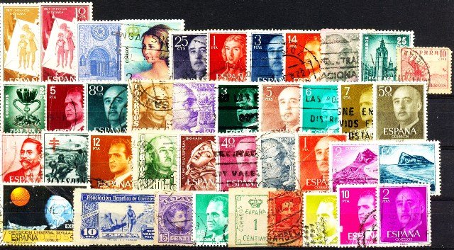 SPAIN 40 Different , Used Small & Large