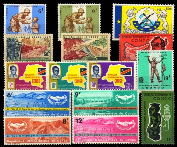 CONGO, Belgian Colony 1963-15 Different Thematic Issues-Mint Only-Large Stamps