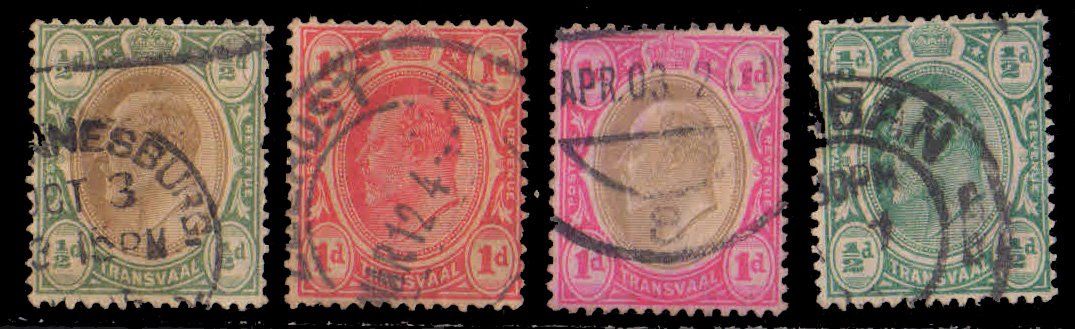 TRANSWAL 1902-4 Different, King Edward, Used Stamps