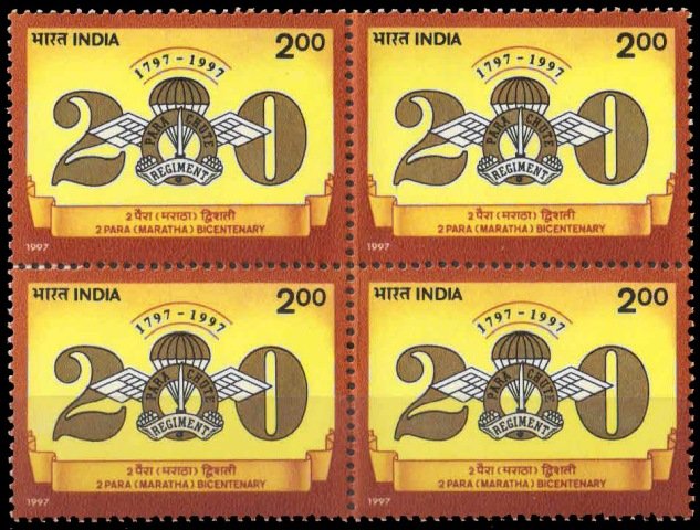 7-9-1997, Bicent. of 2nd Para (Maratha) Battalion, Rs. 2-00