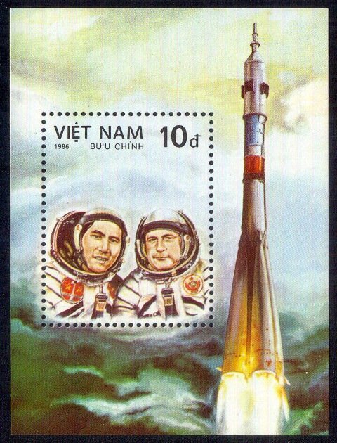 VIETNAM 1986-25th Anniv. of 1st Man in Space, Cosmonauts, S.G. MS 935, Scott 1621, MNH