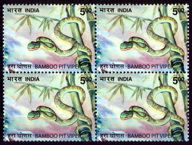 12-11-2003, Snake-Bamboo Pit Viper, Rs. 5-00