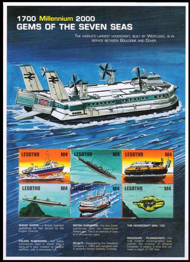 LESOTHO 1999-Maritime Developments-Ships-Sheet of 6-MNH-S.G. 1666-1671