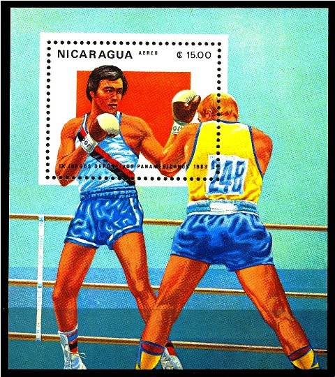 Nicaragua 1983, 9th Pan American Games, Sports, Boxing, S.G. MS 2494, MNH