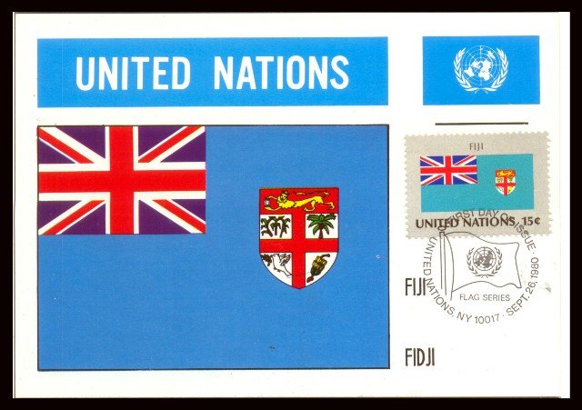 United Nations 1980, Flag of Fiji, Maxim Card