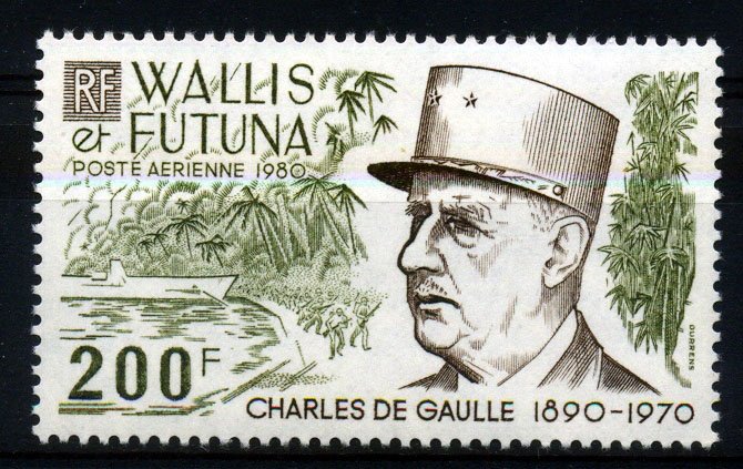Wallis & Futuna Islands 1988, Charles de Gaulle, French Statesman, S.G. 364, 1 Value, MNH, Cat ₤12.50