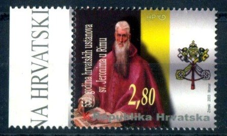 Crotia 2003,St. Jerome Papal Institutions, Rome, Arms, Christian, S.G. 731, 1Value, MNH