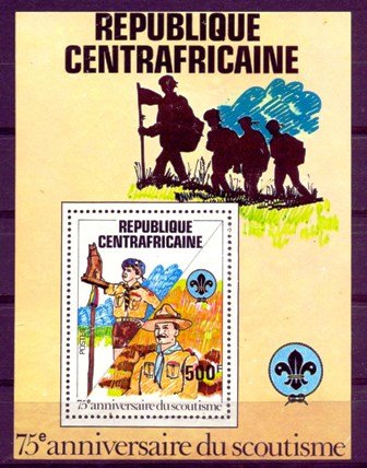 Central African Rep. 1982, 75th Anniv. of Boy Scout, Lord Baden-Powell, Scout, S.G. MS819, Mint G/W, Cat £ 6-