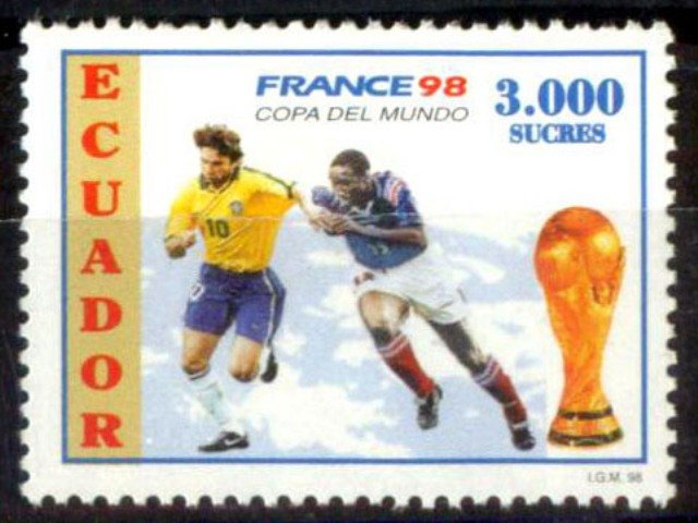 Ecuador 1998, World Cup Football Players & Trophy, S.G. 2310, 1Value, MNH Cat £ 7-00