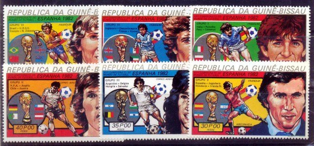 Guinea Bissau 1982, World Cup Football, Spain, S.G. 704-709, Set of 6, MNH Cat £ 7-