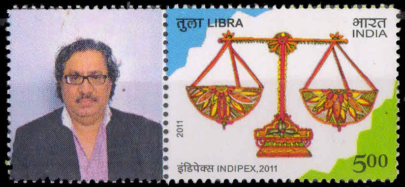 India 2011-My Stamp-LIBRA-Astrological Sign-1 Value-MNH