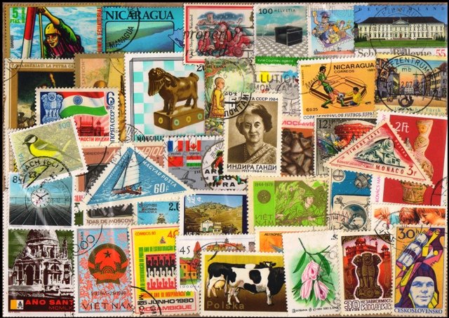 50 Different World Wide Only Large Stamps