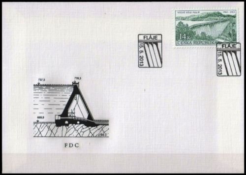 CZECH REPUBLIC 2013-F.D.C-Water Dam, Mountain, Tree-Agriculture-First Day Cover with special postmark