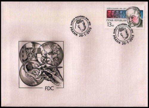 CZECH REPUBLIC 2015-First Day Cover-Old rich Kulhanek, Artist, Painting-Stamp Designer-official Cover with Cancellation
