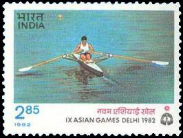 25-11-1982, IX Asian Games-Rowing 2.85 Rs. S.G. 1066, Phila 913