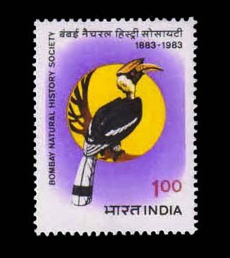 INDIA 15-9-1983, Bombay Natural History Society, Bird, 1Rs., 1 Value Stamp, S.G. 1097, Phila 940